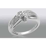 10 cttw Sterling Silver Diamond Promise Ring 