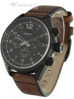 Brand New Fossil Pilot Brown Leather Mens Watch CH2695  