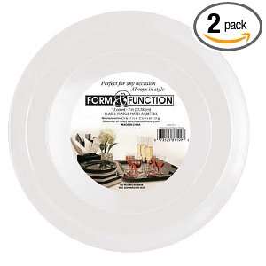   and Function Round Plastic Plate, White, 7 Inch, 12 Count (Pack of 2