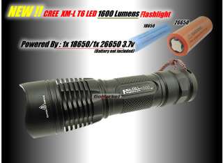 1600 Lumens 26650 18650 CREE XM L XML T6 LED Flashlight Torch KEYGOS 
