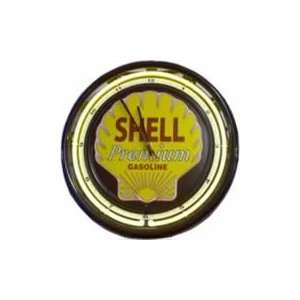  Shell, Neon Clock, Bright 16 inch Neon, Shell Premium Gasoline 