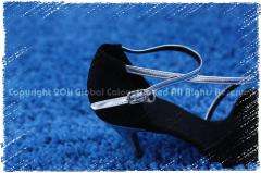 GC Black Suede & Silver Patent Latin Ballroom Salsa Dance Shoes All 