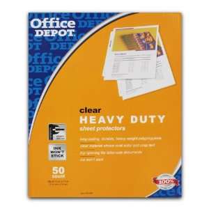  Office Depot Clear Heavy Duty Sheet Protectors, 8 1/2 in x 