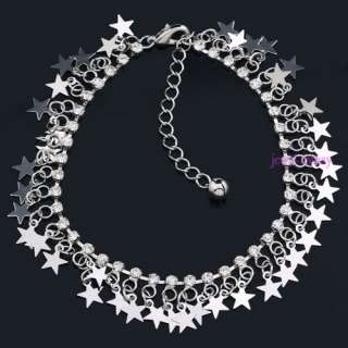 fashion star cz chain dangle bead anklet/ankle bracelet  