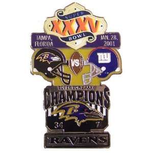  Super Bowl XXXV Oversized Commemorative Pin Sports 