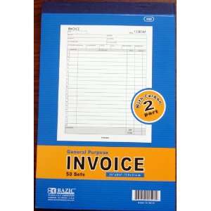 General Purpose Invoice Book of 50 Sets with Carbon 2 