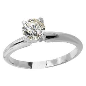  1/2 ct Brilliant cut diamond solitaire ring. All 14Kt white gold 