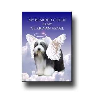  Bearded Collie Guardian Angel Fridge Magnet: Everything 