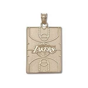  Los Angeles Lakers 15/16 Court Pendant   Gold Plated 