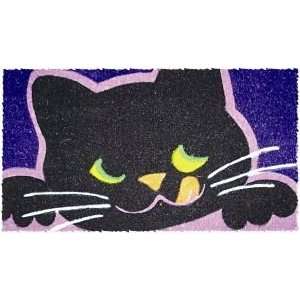  Black Cat Coir Doormat Patio, Lawn & Garden
