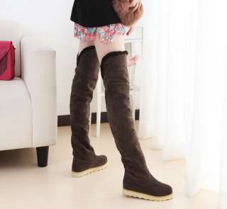   Over Knee Boots Faux Suede Winter Warm Shoes US All Size b205  