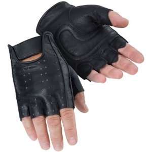 Tourmaster Select Fingerless Mens Motorcycle Gloves Black 