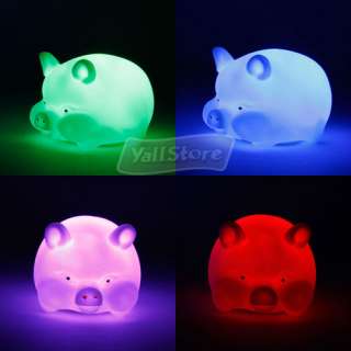 NEW Colorful and lovely LED Pig Shape Night Light lamp  