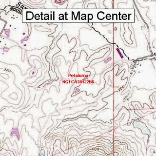  USGS Topographic Quadrangle Map   Petaluma, California 