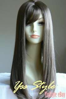 Long Straight Light Brown Kanekalon salon Wigs hair a5  