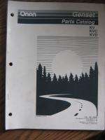 Onan KV KVC KVD Generator Parts Manual Catalog  