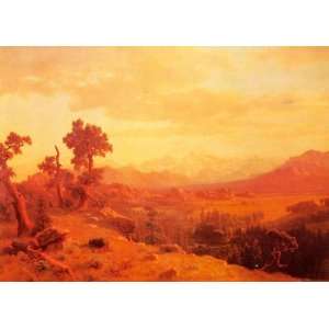  Oil Painting: Wind River Country: Albert Bierstadt Hand 