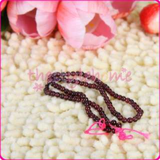 clips 3mm garnet round gemstone loose necklace beads 14 inch
