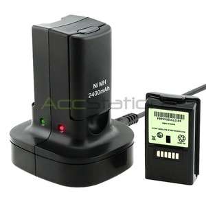For Xbox 360 Blk Dual Battery Charging Station Dock  
