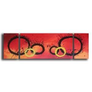  Rings Of Fire Hand Painted Canvas Art Oil Painting 
