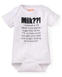 Sara Kety Infant Unisex Milk? Romper   Sizes 0 18 Months