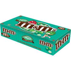 24 M&Ms Dark Chocolate Mint Candy 1.59 ounce bags  