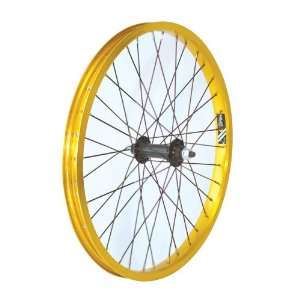 XLC Y 303 BMX Front Wheel, 20 x 1.75, Gold/Black  Sports 