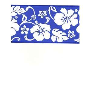  Blue Hibiscus Wallpaper Border: Kitchen & Dining