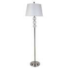 ORE International 62.5 Satin Nickel Glass Floor Lamp