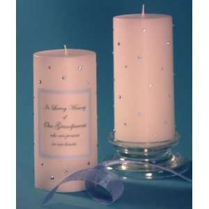  Light Blue Swarovski Crystal Memorial Candle