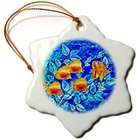 3dRose LLC Milas Art Aquatic   Tropical Fish   Ornaments
