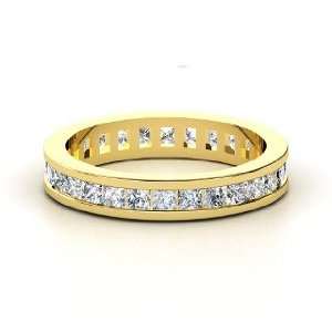    Brooke Eternity Band, 14K Yellow Gold Ring with Diamond: Jewelry