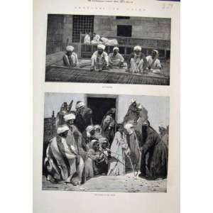  Mat Makers Dance Of The Stick Cairo 1883 Antique Print 