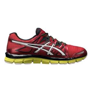 Mens ASICS GEL Blur33 2.0 Athletic Running Shoes Red/Lime  