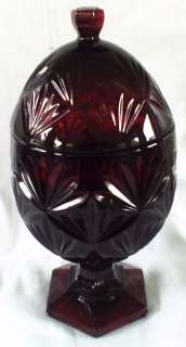 Covered Candy Dish * RUBY RED * Candle Holder Luminarc  