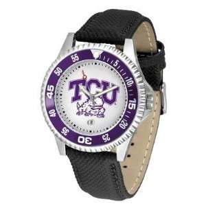 com Texas Christian Horned Frogs Suntime Competitor Poly/Leather Band 
