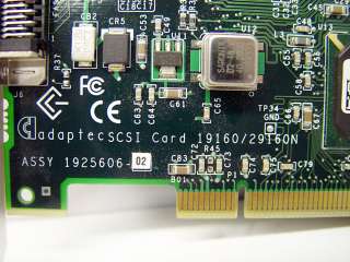   19160/29160N PCI Ultra 160 SCSI Controller Card 1925606 02  