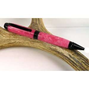  Cotton Candy Pink Acrylic Cigar Pen With a Black Chrome 