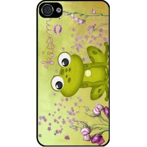 Rikki KnightTM Kiss me Frog Black Hard Case Cover for Apple iPhone® 4 