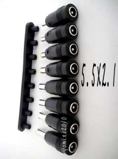 new 8pcs set dc power jack universal socket plug converter