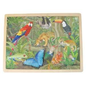 Jungle Animal Wooden Kids Puzzle : Toys & Games : 