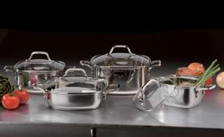   Ply Clad Bottom Square Stainless Steel Cookware Set Very Modern  