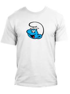 New Funny Cartoon Smurfs T Shirt All Adult and Youth SIzes White and 