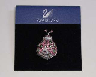 NEW SWAROVSKI LADYBUG PIN/BROOCH PINK CRYSTALS WOMENS   