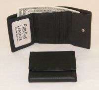   Leather Trifold Wallet. Zippered Coin Pocket. American Cowhide #3007