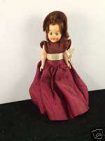 PLASTIC MOLDED ART CO VINTAGE 6 DOLL W/ CLOTHES EYES  