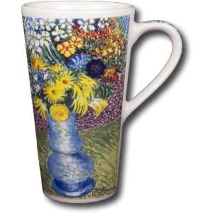 Vincent Van Gogh   Vase with Daisies 12oz Travel Coffee Mug  
