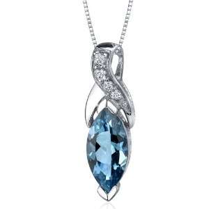 Striking Opulence 1.75 carats Marquise Shape Sterling Silver Rhodium 