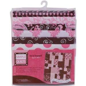  Simple Quilts Pink/Brown 48x56 Arts, Crafts & Sewing