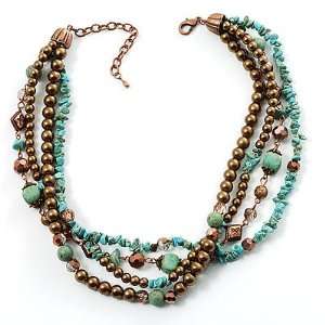  4 Strand Vintage Turquoise Necklace Jewelry